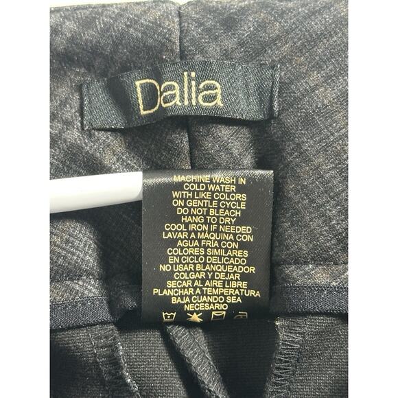 Dalia Brown Plaid Skinny Dress Pants Women’s Small Stretch Work Career Trousers - Picture 9 of 13